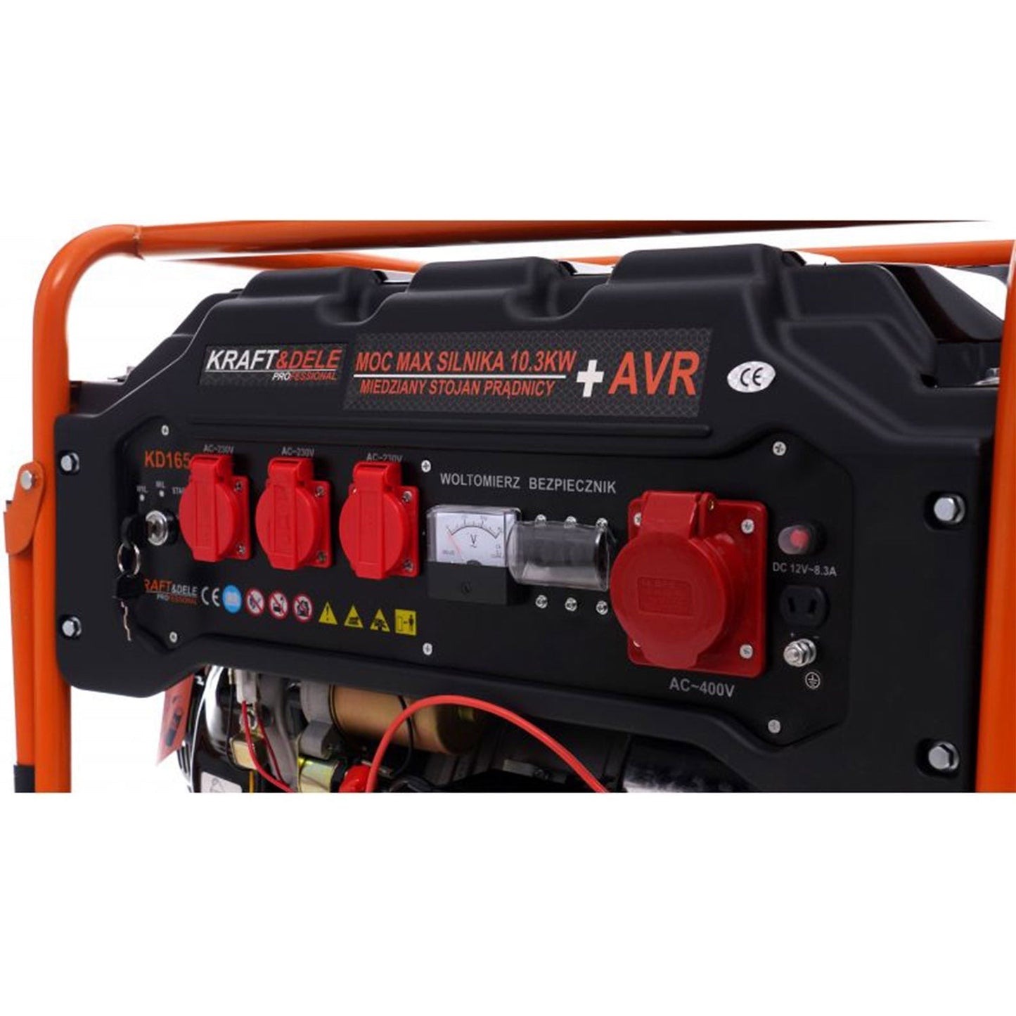 Generator curent Kraft&Dele KD165 5500W, 380V, 15CP, 4 timpi