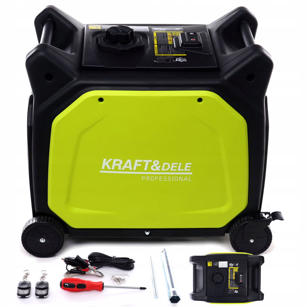 *BLACK-FRIDAY* Generator curent silentios profesional Kraft&Dele KD682, 230V, stabilizator tensiune AVR , roti transport si pornire la cheie