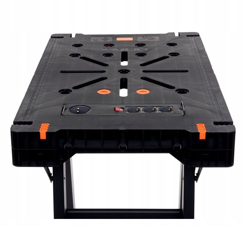 Masa de lucru pliabila cu prize POLSKI K10746, sarcina maxima 500kg-1-2-3-4-5-6