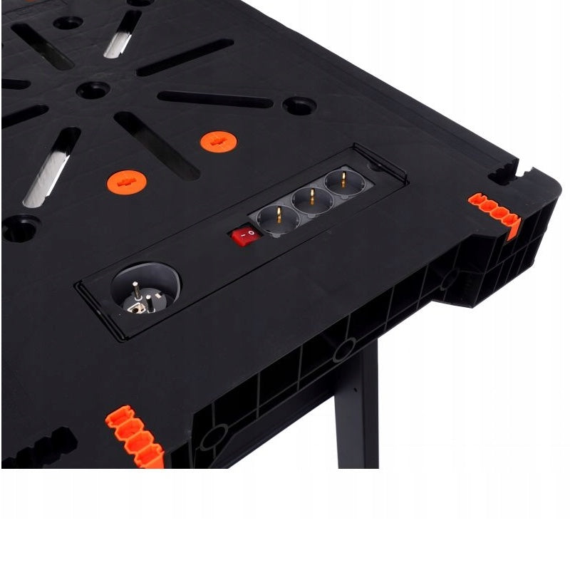 Masa de lucru pliabila cu prize POLSKI K10746, sarcina maxima 500kg-1-2-3-4