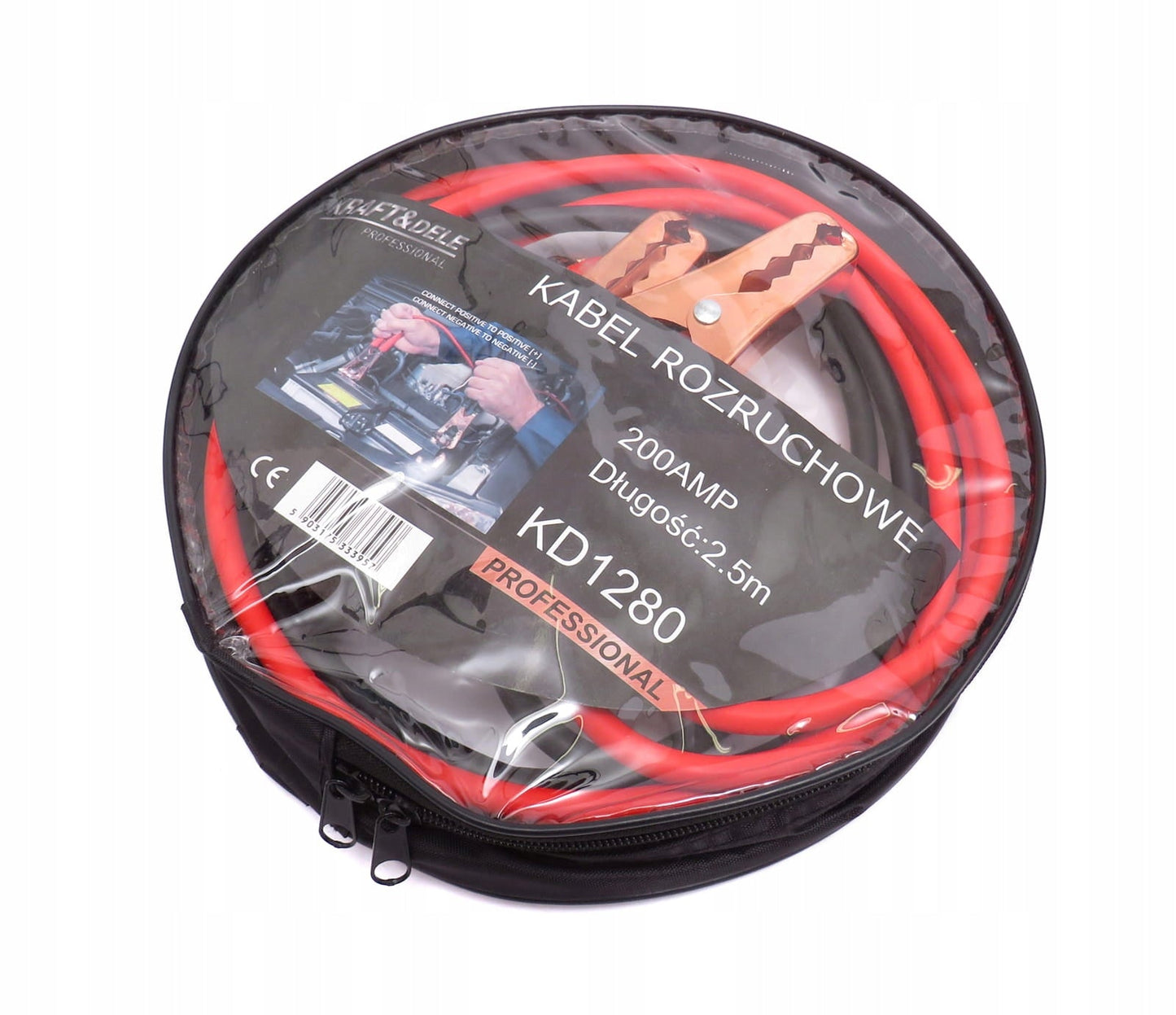 *BLACK-FRIDAY* Cabluri curent auto KRAFTSON % Import Polonia % 1280, 200A, 2.5m