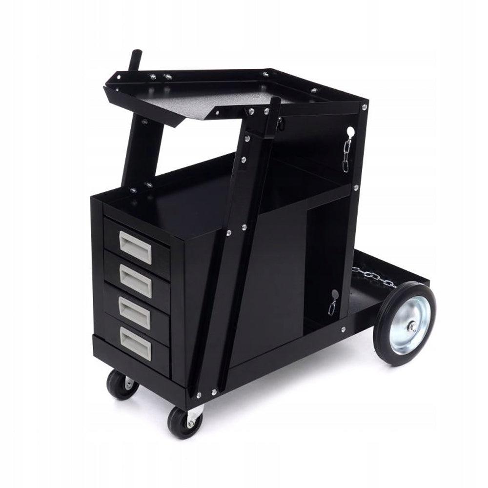 Carucior pentru aparate de sudura, rafturi scule incluse, max. 75kg, POLSKI K374, Poza10