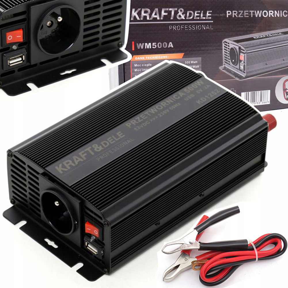 Convertor pentru curent auto KRAFTSON % Import Polonia % 1252, 12V, 220V