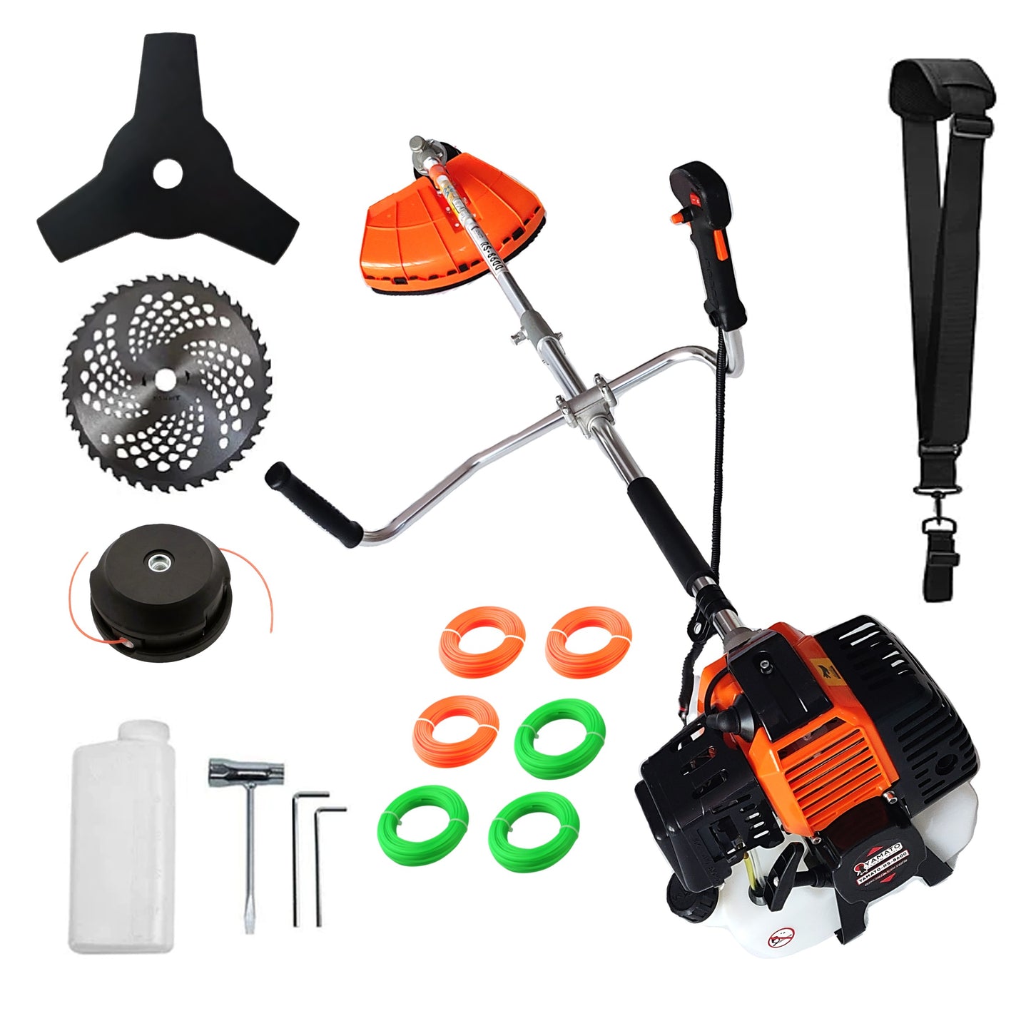 SET Cositoare RS-8600 Multifunctionala YAMATO® Japan Tools,, 6.3CP RACING EDITION, OrangeBLACK, accesorii incluse, EXTRA Fir-Taiare