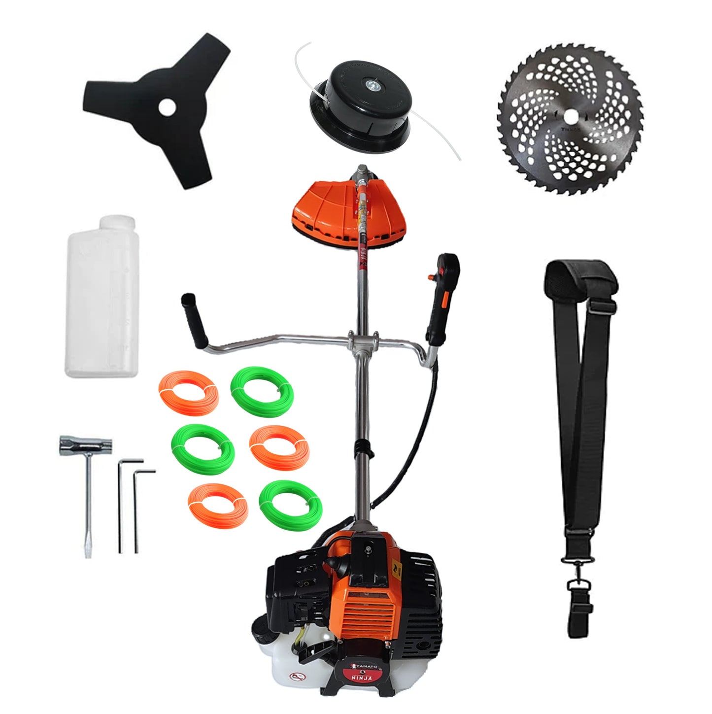 SET Cositoare Multifunctionala YAMATO® JAPAN TOOLS, Model NINJA-6CP, Negru-Portocaliu, accesorii incluse, EXTRA Fire Taiare