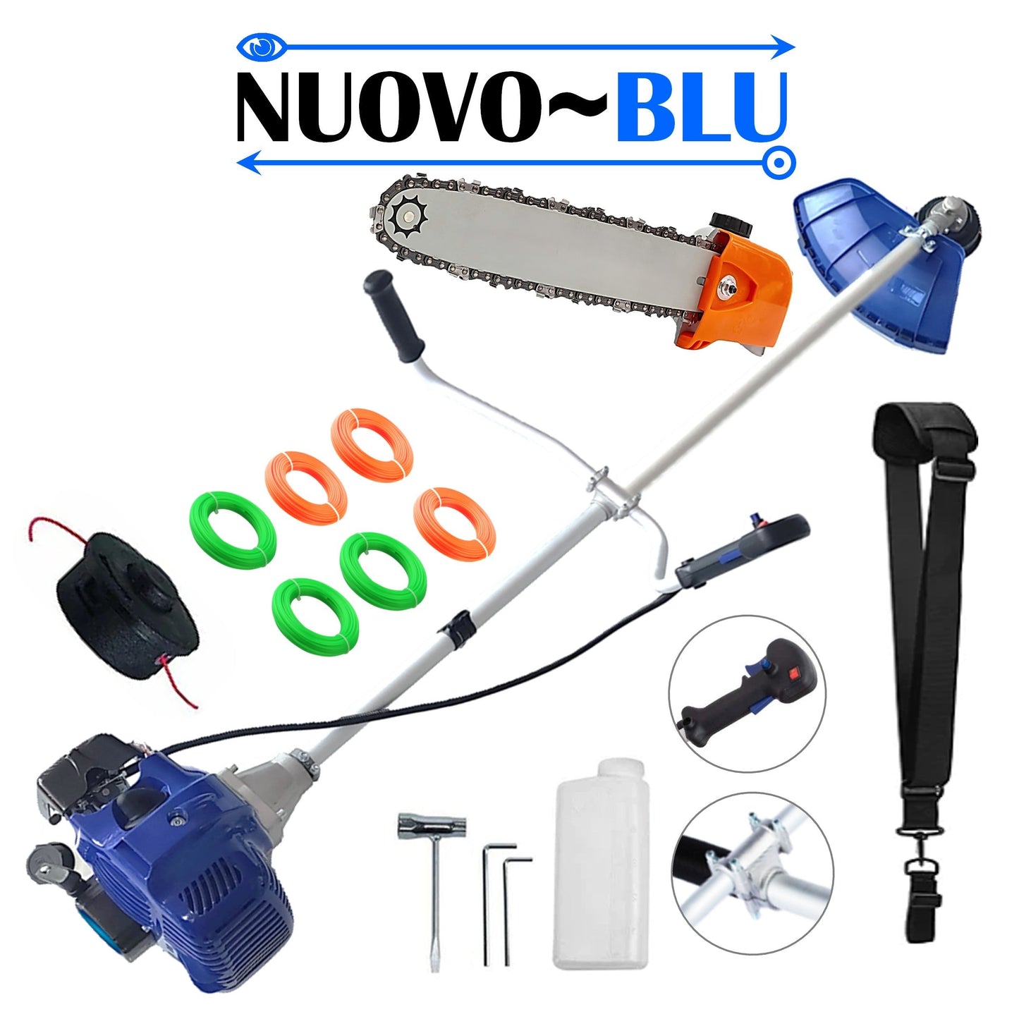 Cositoare NUOVO-BLUe Fuel-Economy 6CP, Disc Stea, accesorii incluse, +CAP DRUJBA, EXTRA FIR TAIERE