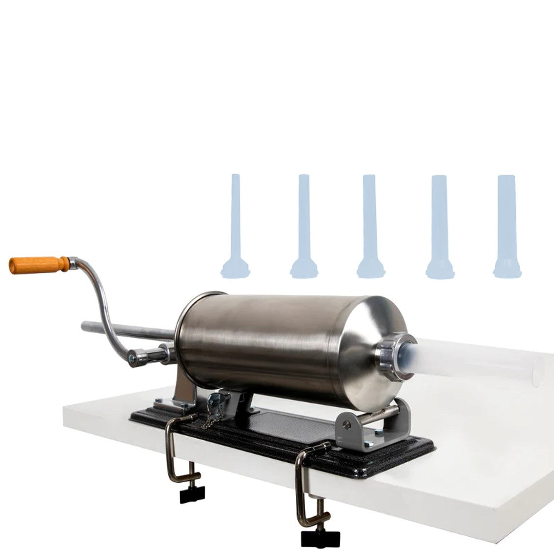 *WINTER SALE*DORELL® ALÈGE* Aparat Umplut Cârnați Orizontal 5.5 kg, din Inox, + 5 Pâlnii incluse, Porc+Vita+Oaie