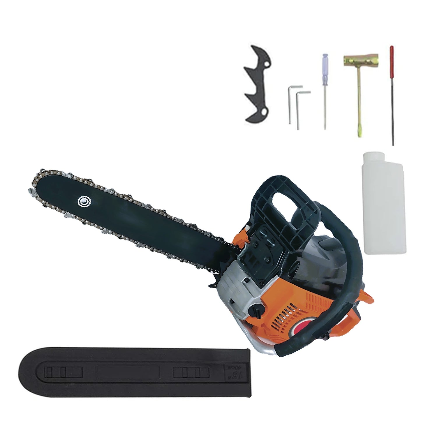 *BLACK-FRIDAY* Drujba BESTIA NEAGRA, 4.4kW, lama PANDUR 40cm, 52cc, gheara si accesorii incluse, BlackOrange