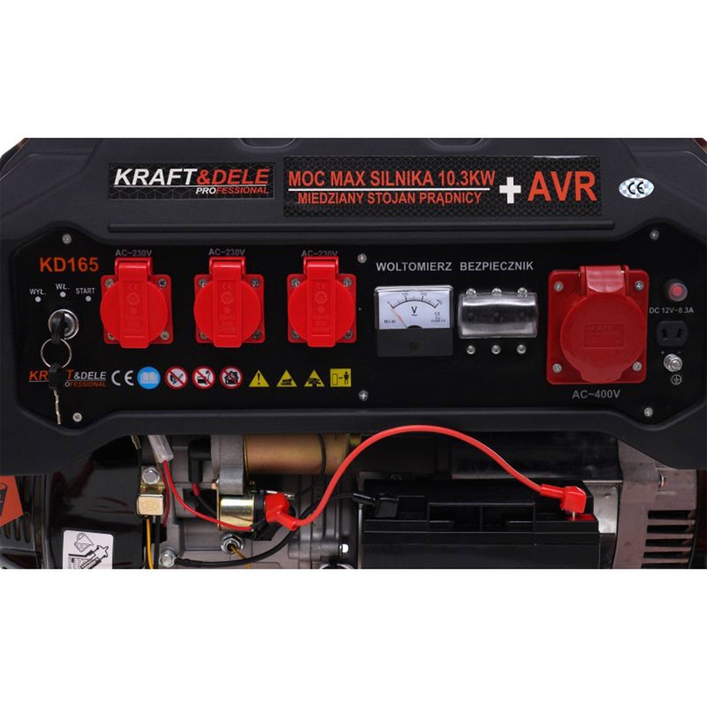 Generator curent Kraft&Dele KD165 5500W, 380V, 15CP, 4 timpi