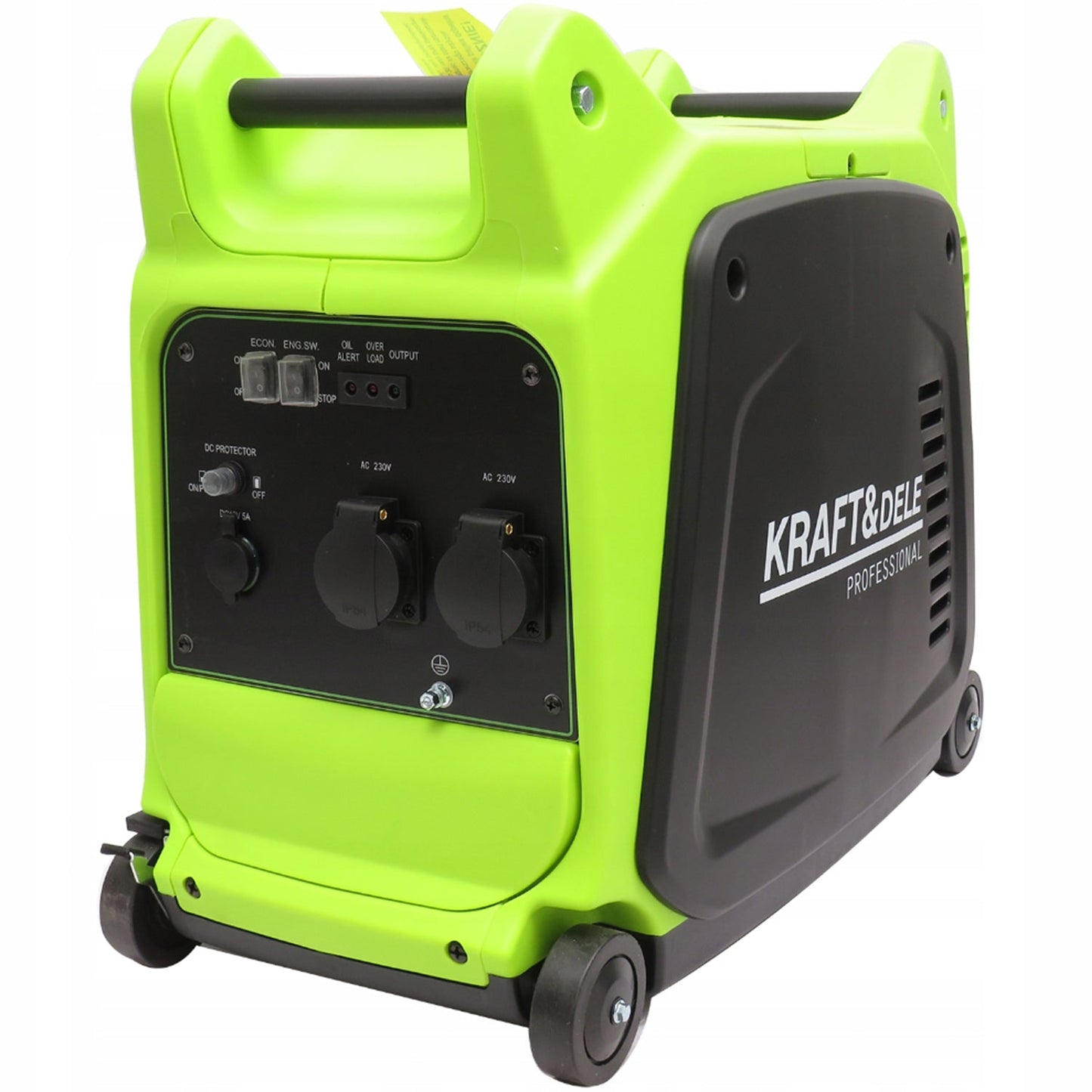 *BLACK-FRIDAY* Generator curent silentios profesional Kraft&Dele KD681, 230V, stabilizator tensiune AVR , roti transport