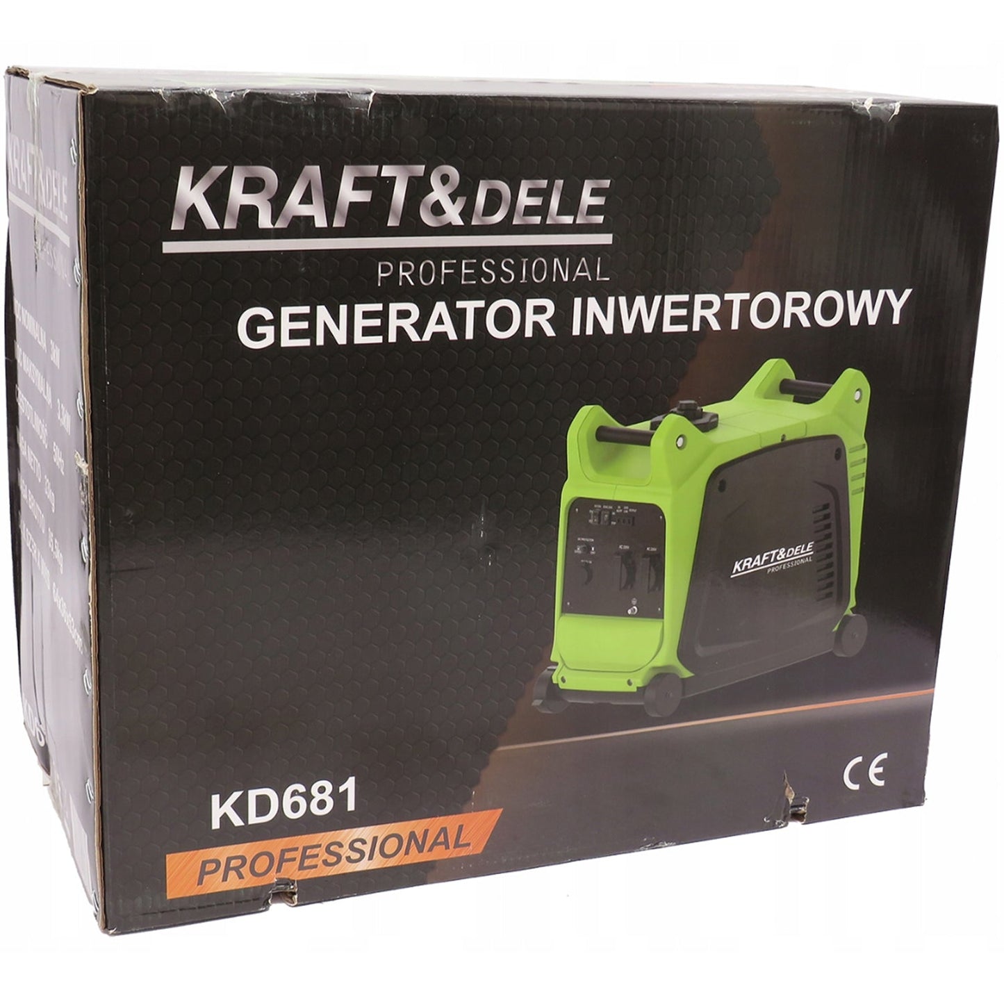 *BLACK-FRIDAY* Generator curent silentios profesional Kraft&Dele KD681, 230V, stabilizator tensiune AVR , roti transport