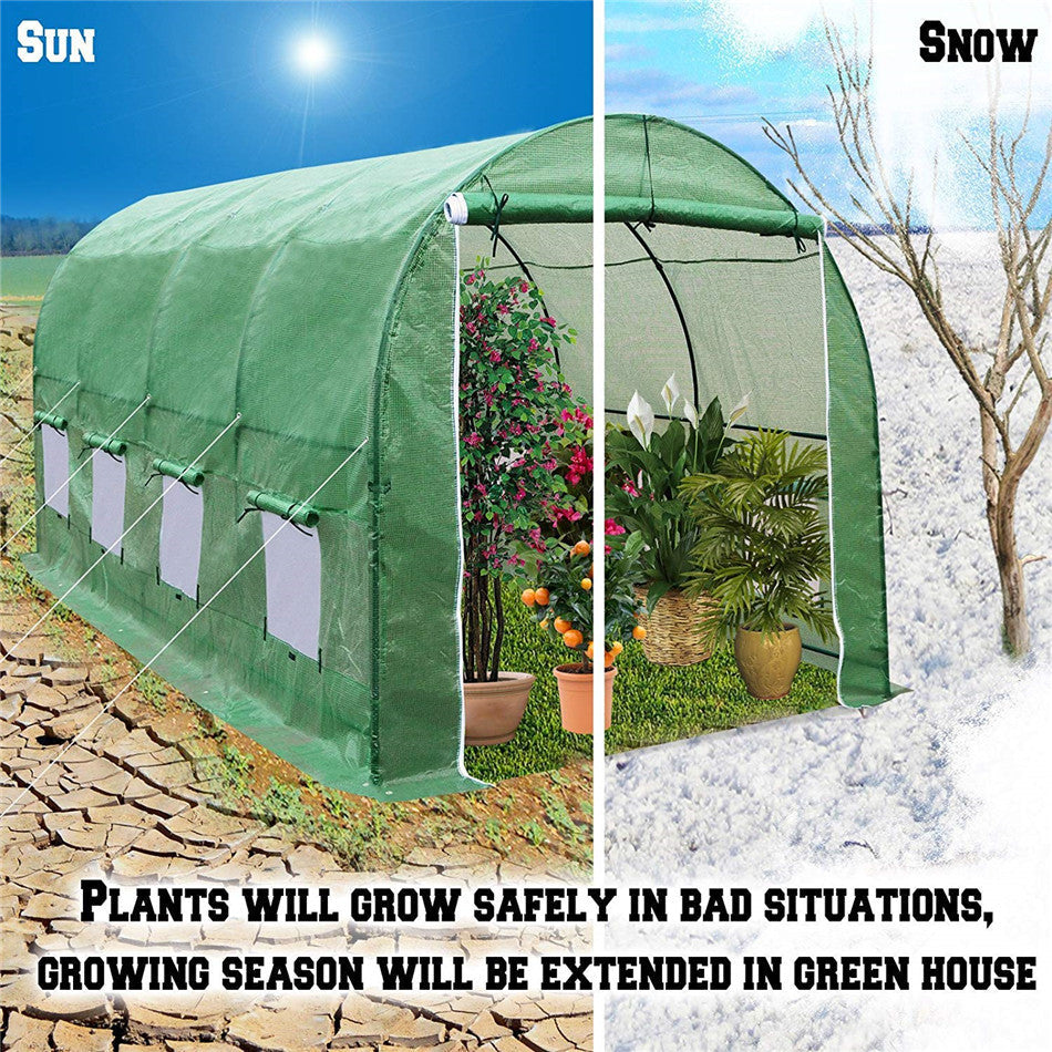 Solar gradina premium Liderman, 200x200x200cm, folie PE 180gr armata si anti UV, structura otel zincat 25mmx1mm, sera cu suprafata 4m2