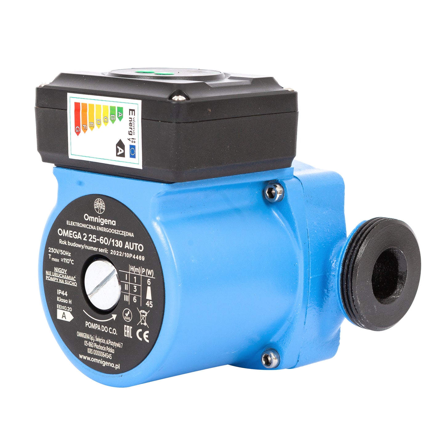 Pompa recirculare centrala Omnigena OMEGA2 25-60/130, debit 3m3/h, putere 45W