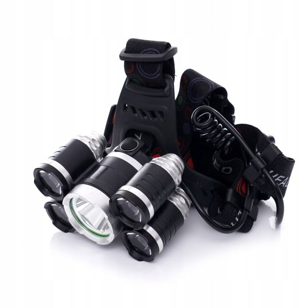 Lanterna cu LED fixare pe cap, 5 LED, reglaje multiple, POLSKI K1247, Poza11
