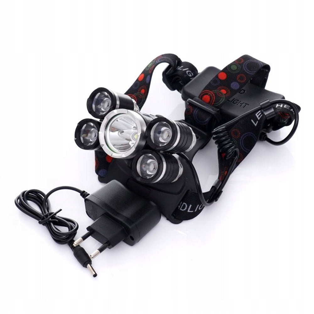 Lanterna cu LED fixare pe cap, 5 LED, reglaje multiple, POLSKI K1247, Poza10