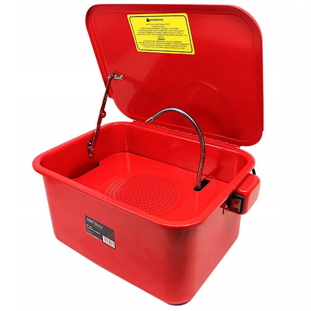 Masina de spalat si degresat piese auto cu pompa electrica, bazin 15L, KRAFTSON % Import Polonia % 424