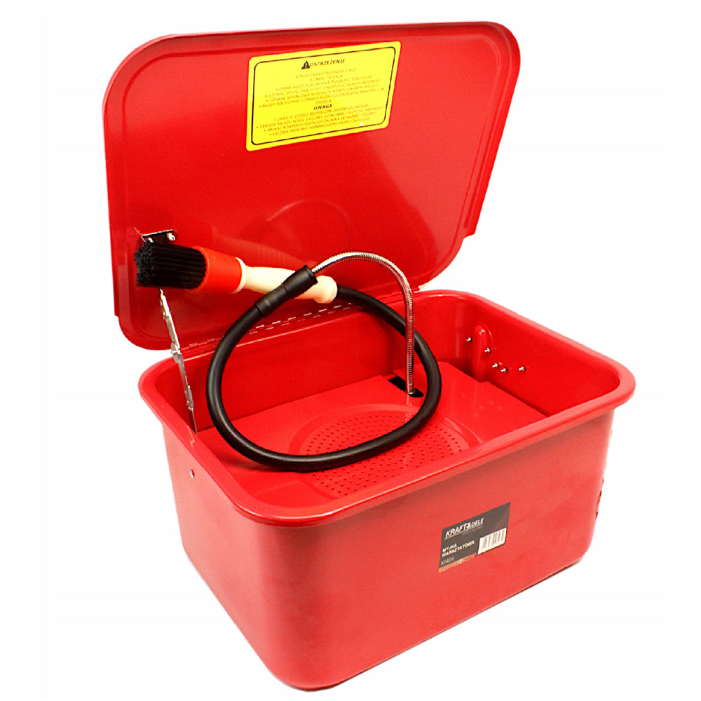 Masina de spalat si degresat piese auto cu pompa electrica, bazin 15L, KRAFTSON % Import Polonia % 424