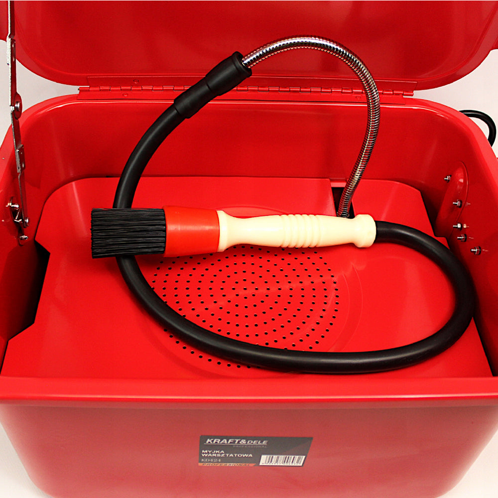 Masina de spalat si degresat piese auto cu pompa electrica, bazin 15L, KRAFTSON % Import Polonia % 424