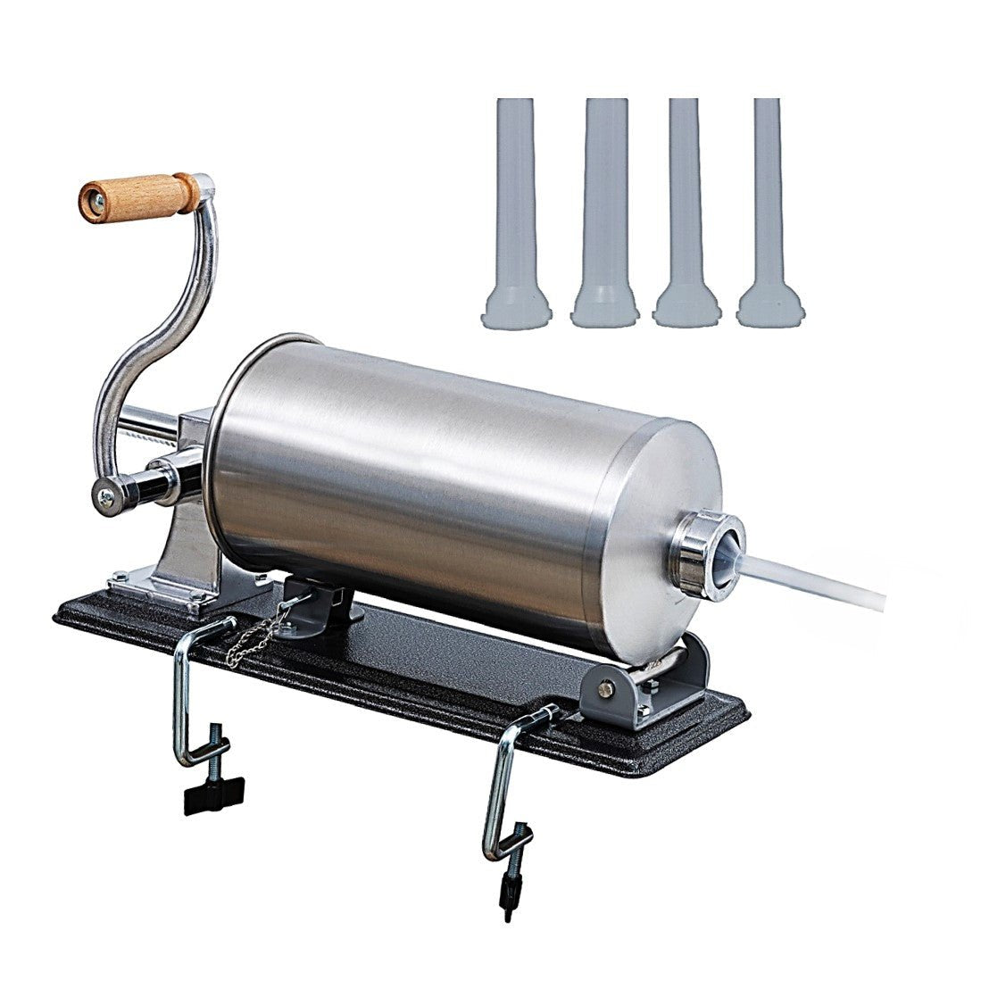 *OFERTA MIORITICA* MICUL MACELAR Recomanda - Masina de umplut carnati, 3Kg, 5xPalnii Incluse, Orizontal, inox