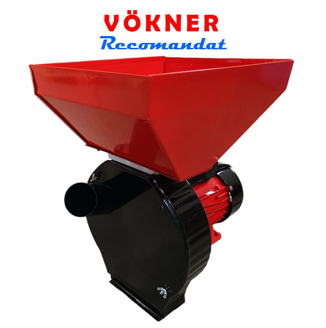 Moara cereale electrica 3.5KW, uruiala si stiuleti, cu ciocanele, NEGRU+ROSU, VÖKNER Recomandat