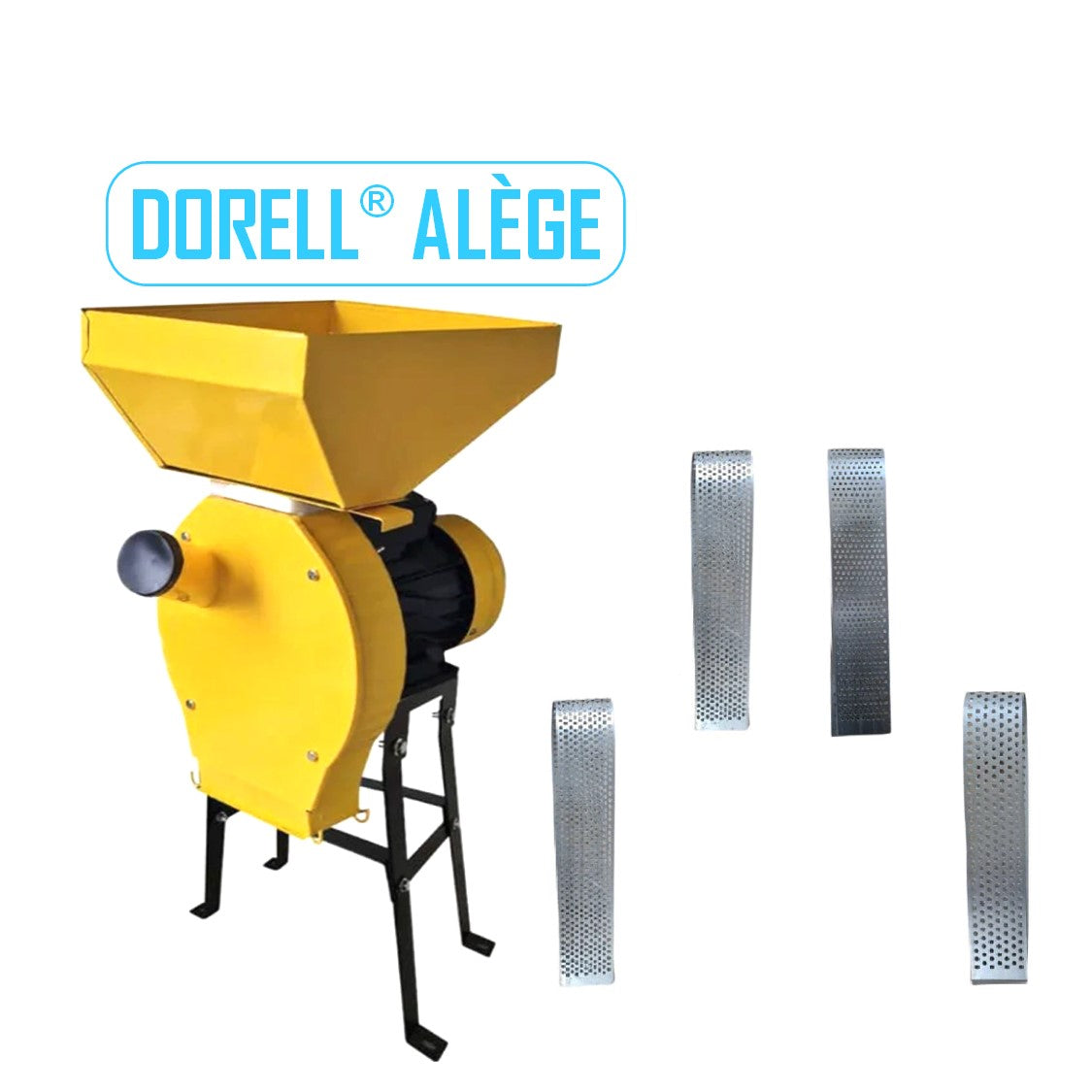 Moara Porumb si Cereale DORELL® ALEGE, cu ciocanele, 3.9KW, site 2-3-4-5 mm incluse + Suport