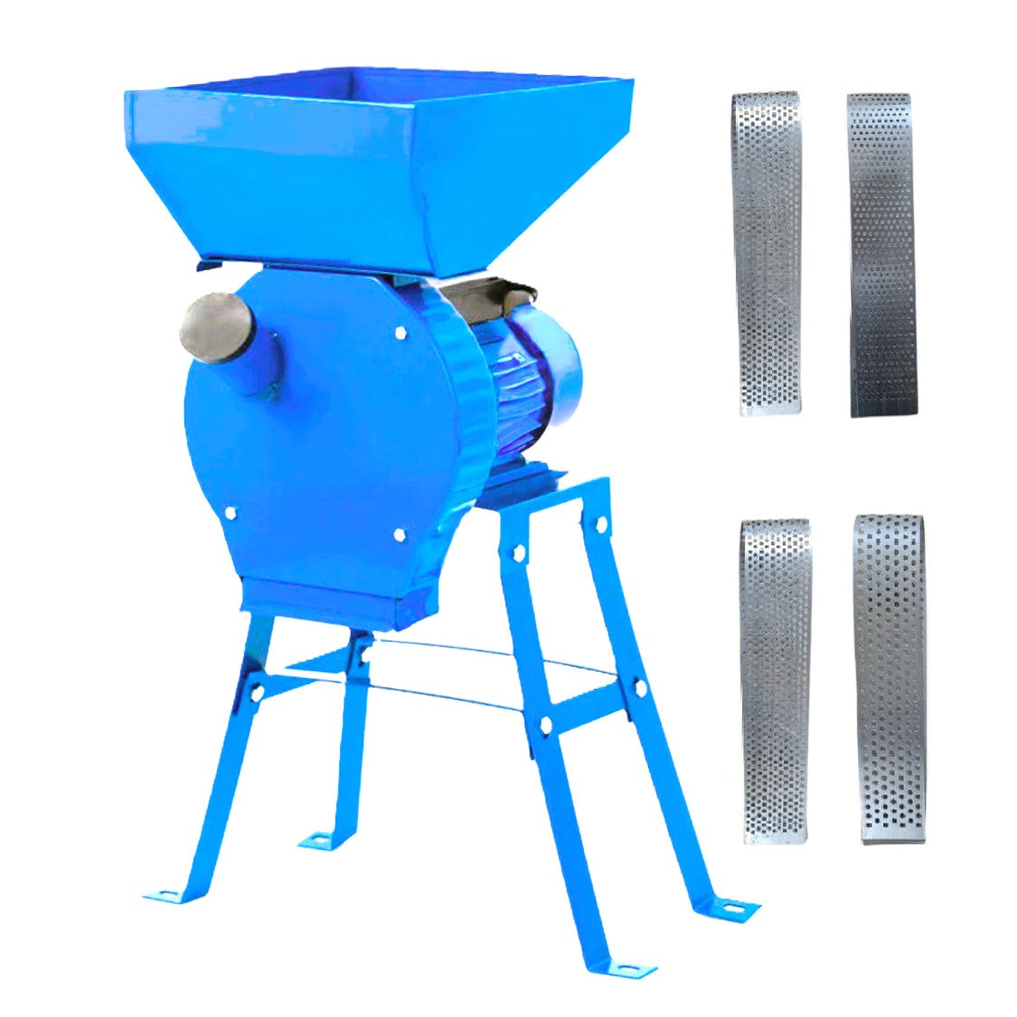 SET WOLFSTAR Moara cereale+stiuleti (2 in 1) 3.9KW, Blue B-3900, cu ciocanele pentru uruiala si malai, + suport metalic