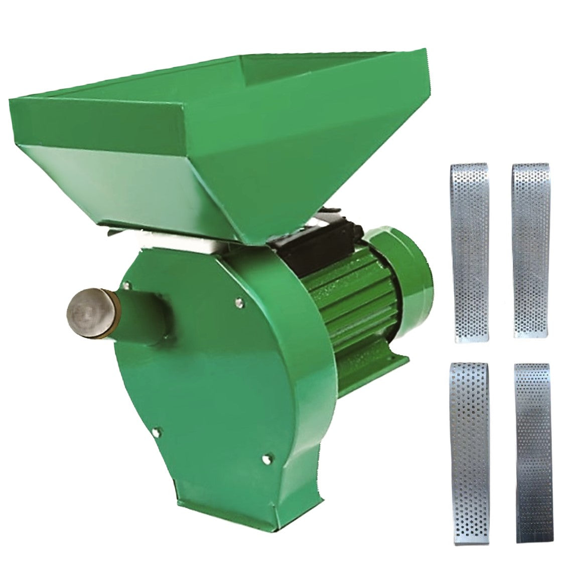 Moara E-FERMIERUL cereale+stiuleti, GREEN-D3000, malai si uruiala, motor electric monofazic 220V inclus