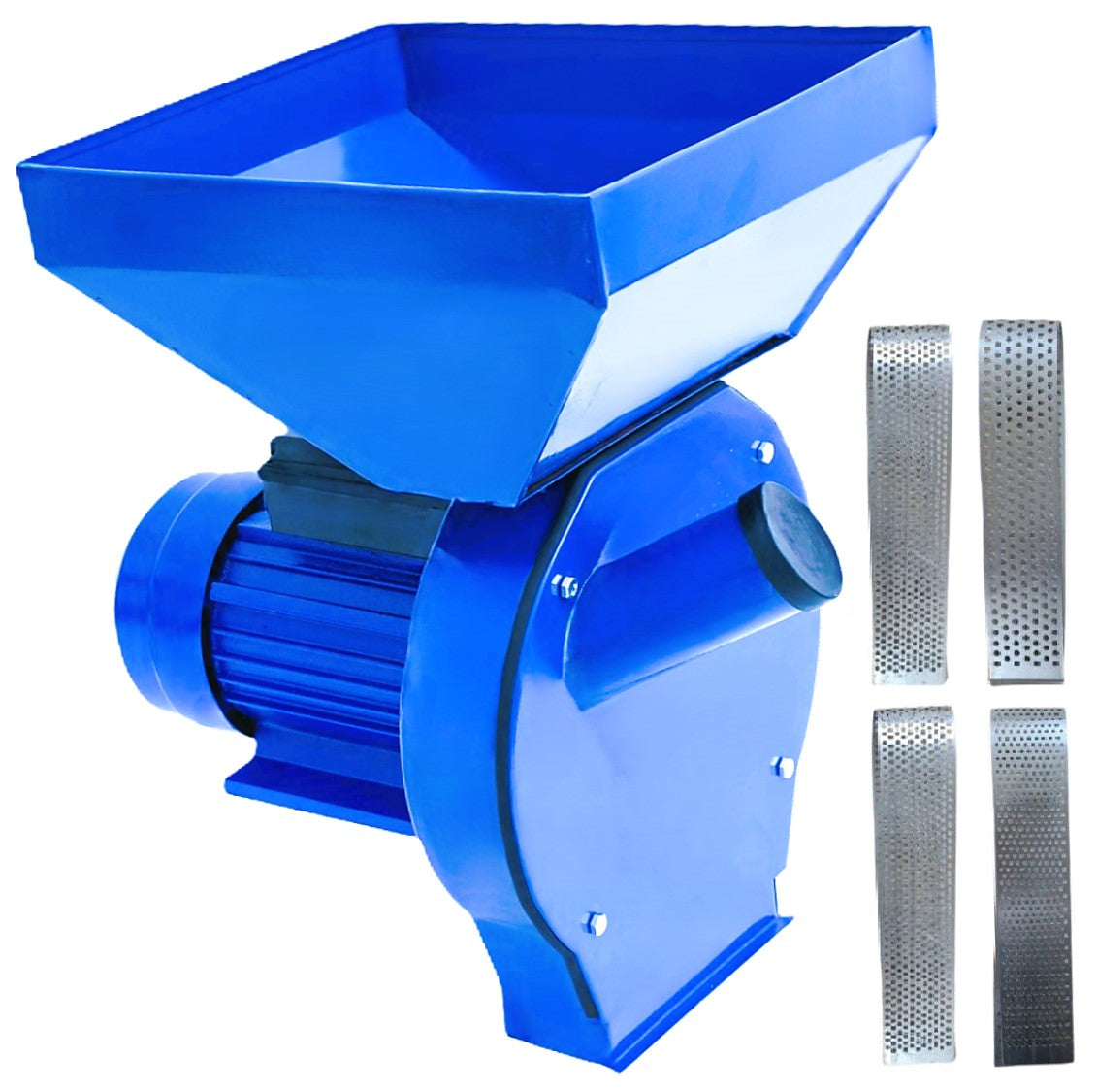 Moara PANDORA Blue, Cereale si stiuleti (2 in 1), cu ciocanele pentru uruiala, motor electric inclus