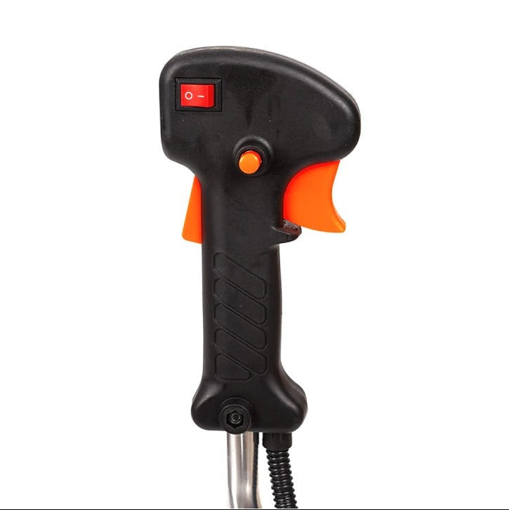 Mâner Motocoasa WolfStar Stelar cu motor pe benzina in 2 timpi, 6 CP, 52 cc, Portocalie, sistem taiere cu tambur plus accesorii