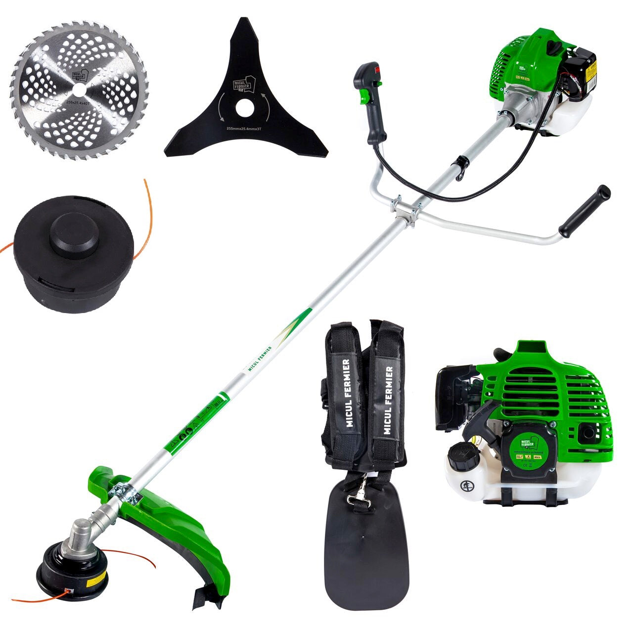 Motocoasa Micul Fermier GF-2292, 6CP, Motor 2 timpi, Accesorii