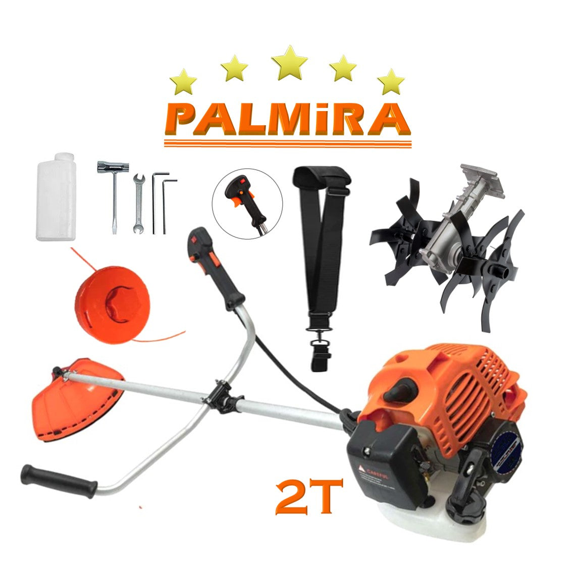 Set Motocoasa PALMiRA 6CP, 52cc, Accesorii Incluse + Cultivator