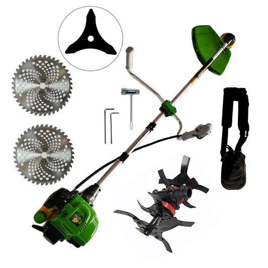 *OFERTE-DE-VARA* Set Motocoasa KRAFTSON 4T, Motor 4 Timpi, 6CP, Disc Vidia D230mm, + Cultivator