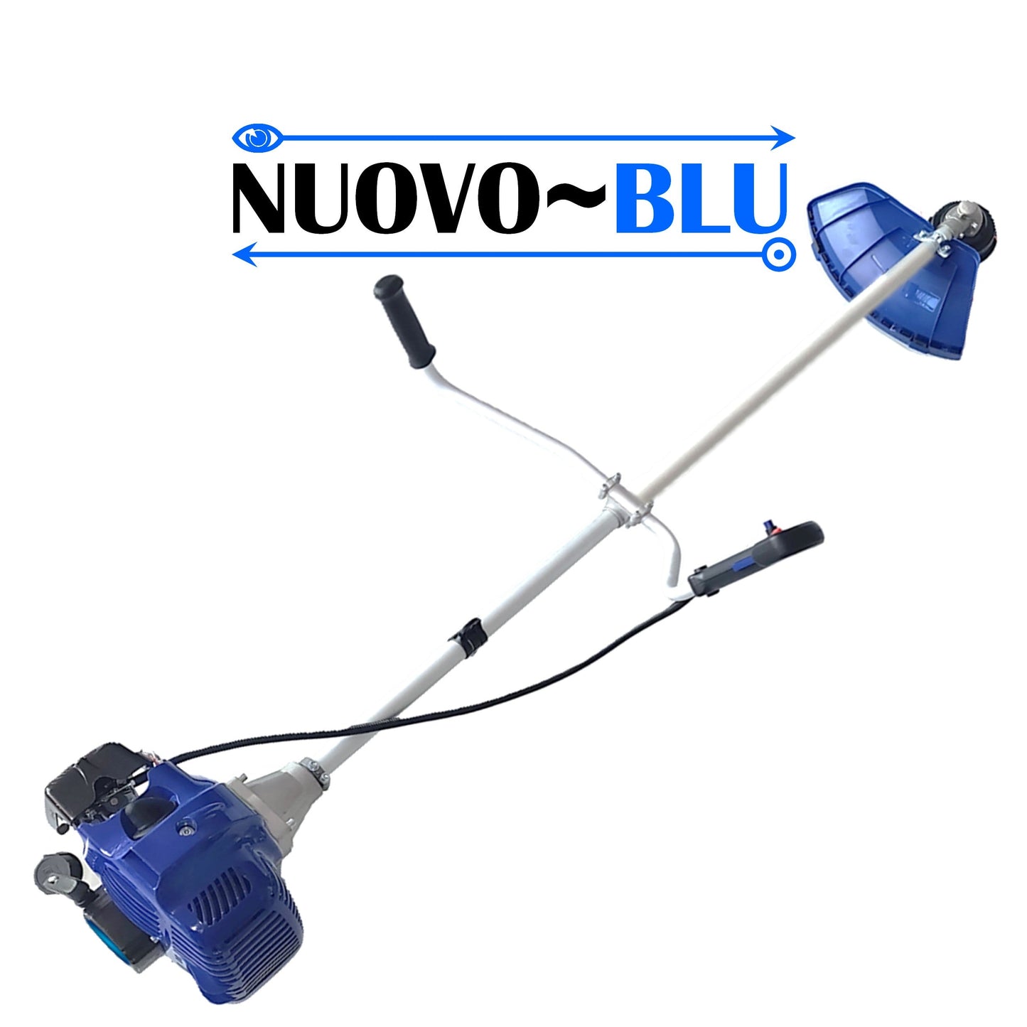 Motocoasa NUOVO-BLUe Fuel-Economy 3.4CP, Disc Vidia, Disc Stea, accesorii incluse