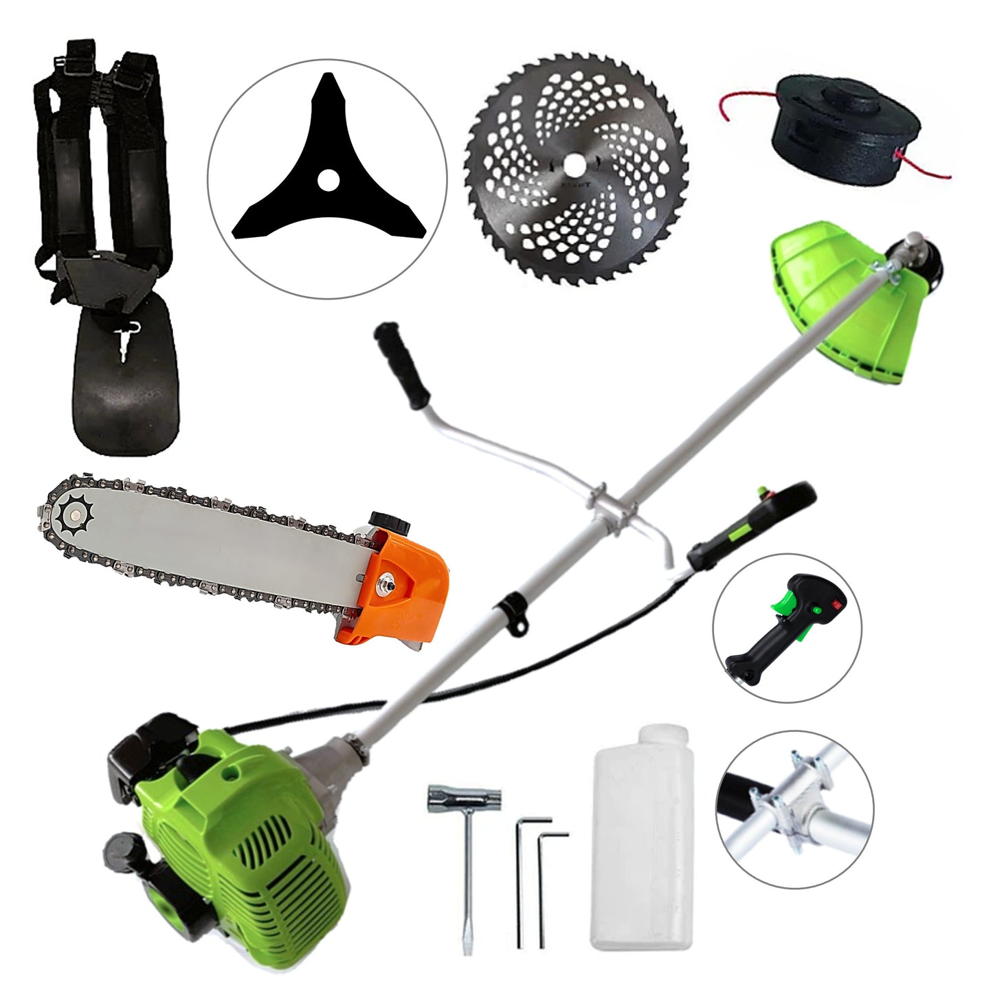 Motocositoare pe benzina NUOVO-VRD Green Fuel-Efficient 3.4CP, Disc Vidia+Stea, accesorii incluse, + CAP DRUJBA