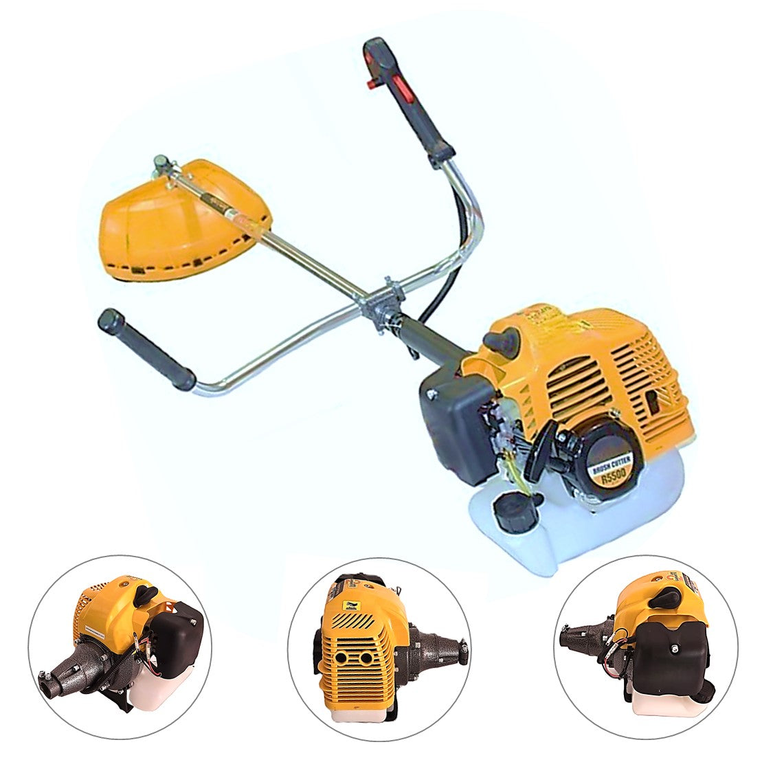 Motocoasa 7CP WolfSTAR, 5.5kW, in Set Tambur Fir + Accesorii, R5500, YELLOW