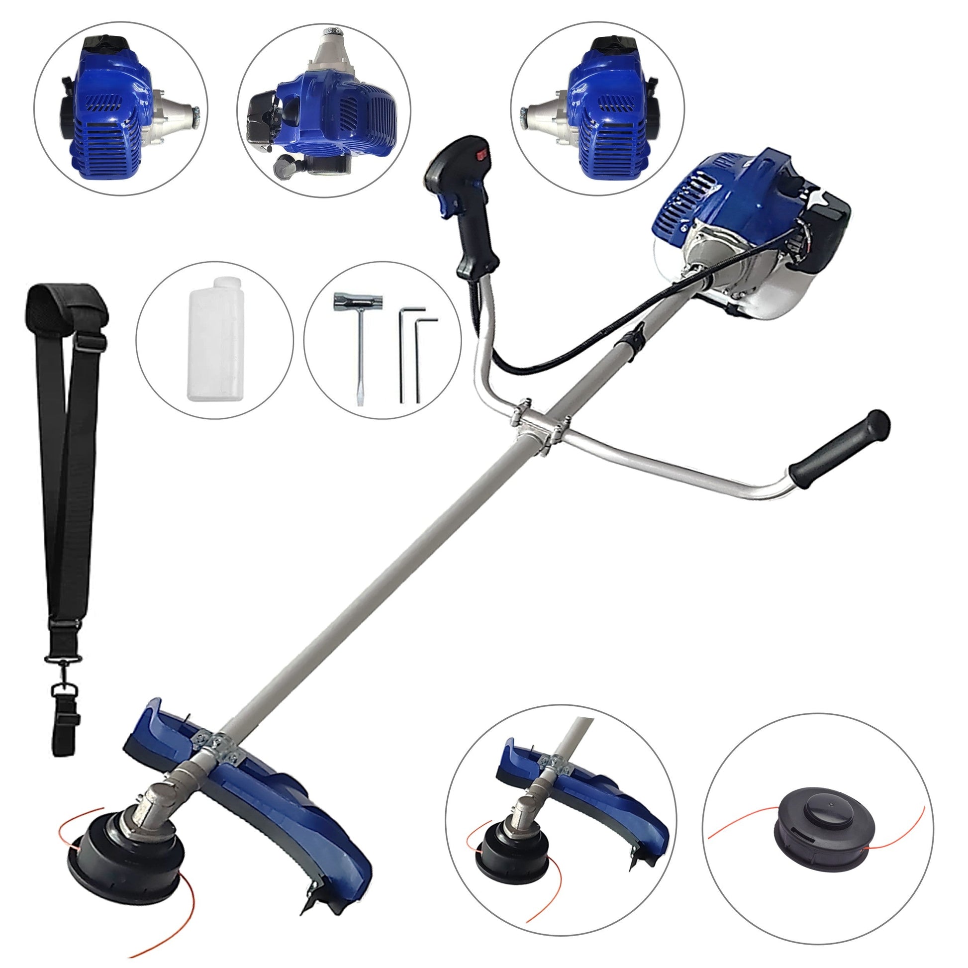 Motocoasa ALBASTRA, in Set Tambur Fir, Disc Metalic + Accesorii, GARANTIE 2 ANI, imagine 3