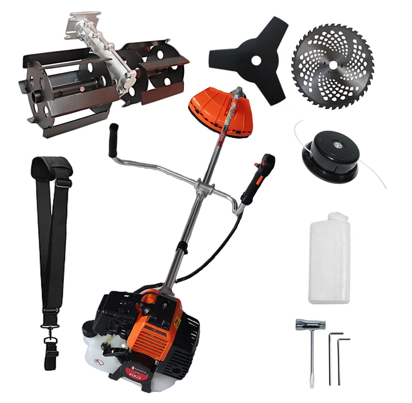 SET PRASITOARE+Motocoasa Multifunctionala YAMATO® JAPAN TOOLS Model NINJA-6CP, accesorii incluse