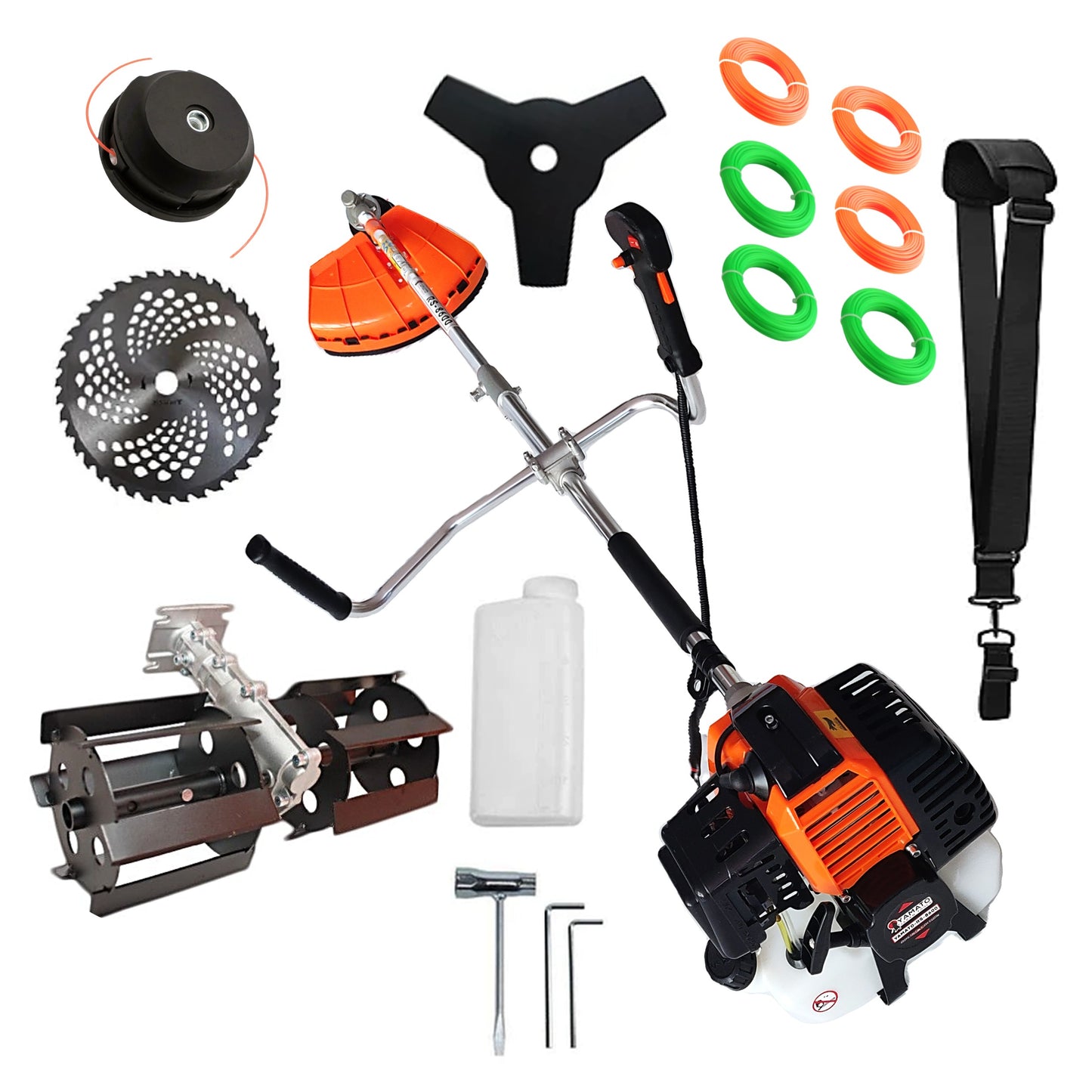 SET PRASITOARE+Motocoasa RS-8600 Multifunctionala YAMATO® Japan Tools, 6.3CP RACING EDITION, accesorii + EXTRA Fir-Taiere