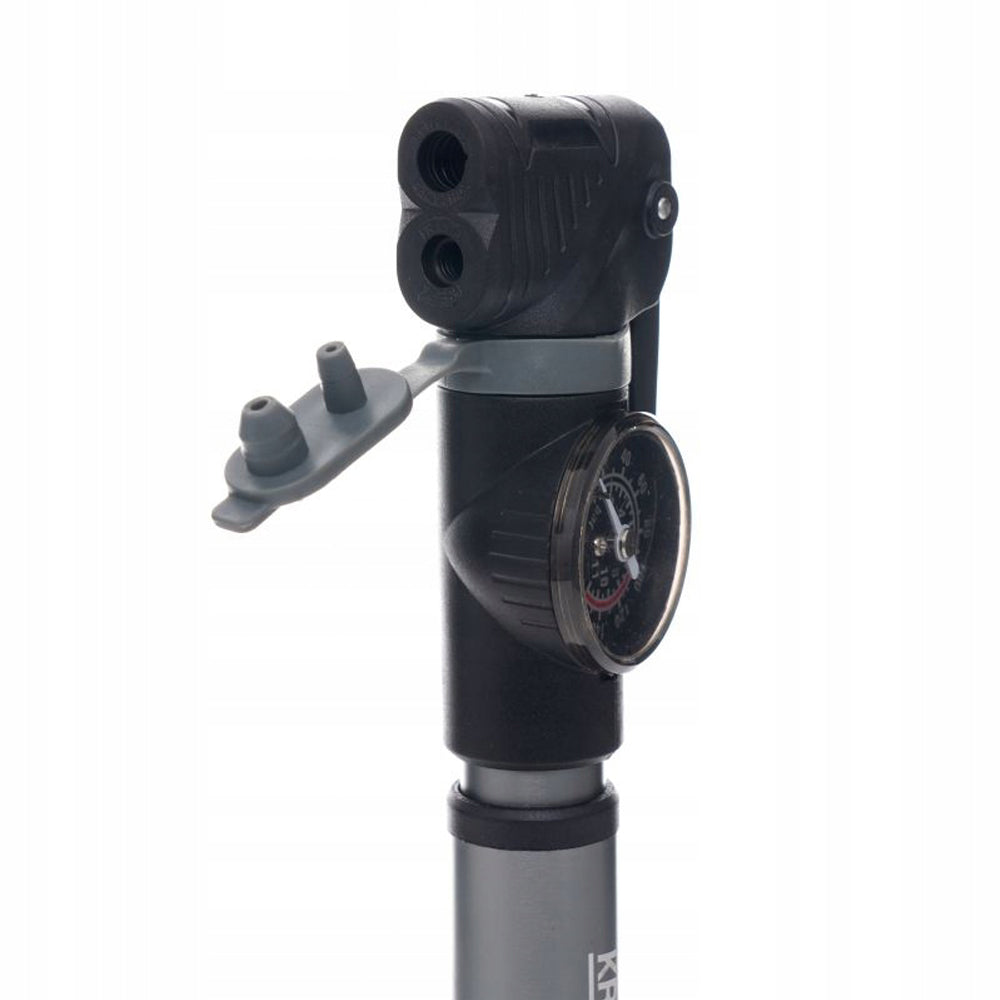 Pompa Bicicleta Compacta cu indicator presiune, dimensiune 25cm, cap umflare dublu universal, POLSKI K11823, Poza7