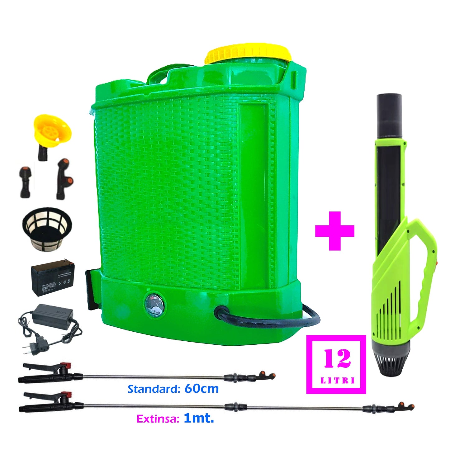 Set Pompa de stropit cu acumulator 12L + Atomizor electric Pandora, Vermorel - VÖKNER Recomandat, TURCOAZ-sau-VERDE