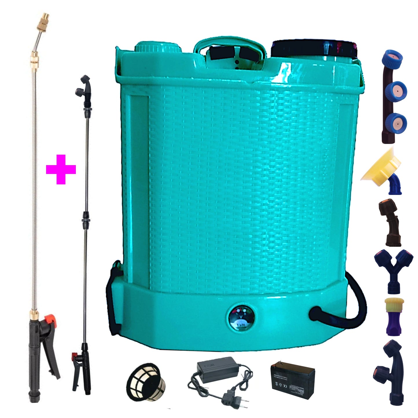 Pompa stropit 12L electrica E-FERMIERUL, Vermorel cu acumulator, +LANCE 3 Metri