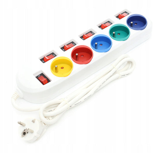 Prelungitor electric lungime 3m, cu intrerupator si 5 prize, POLSKI K4001, Poza2