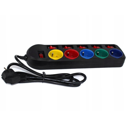 Prelungitor electric lungime 3m, cu intrerupator si 5 prize, POLSKI K4001-CZ, Poza2