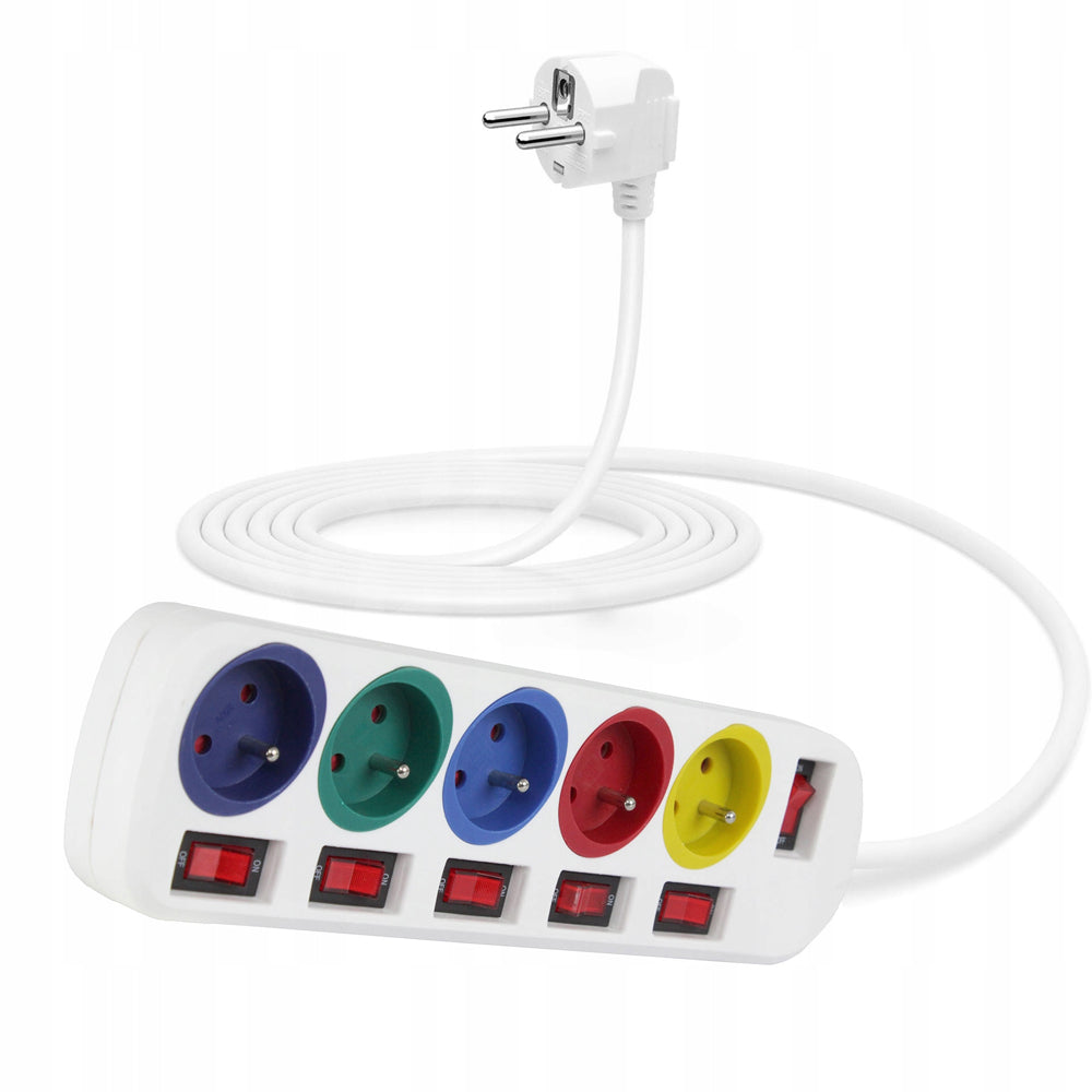 Prelungitor electric lungime 5m, cu intrerupator si 5 prize, POLSKI K4002, Poza7