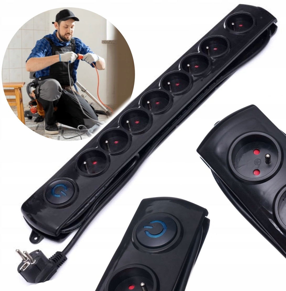 *OFERTE-DE-VARA* Prelungitor electric cu intrerupator 8 prize, 1.5m, Kraft&Dele KD4035
