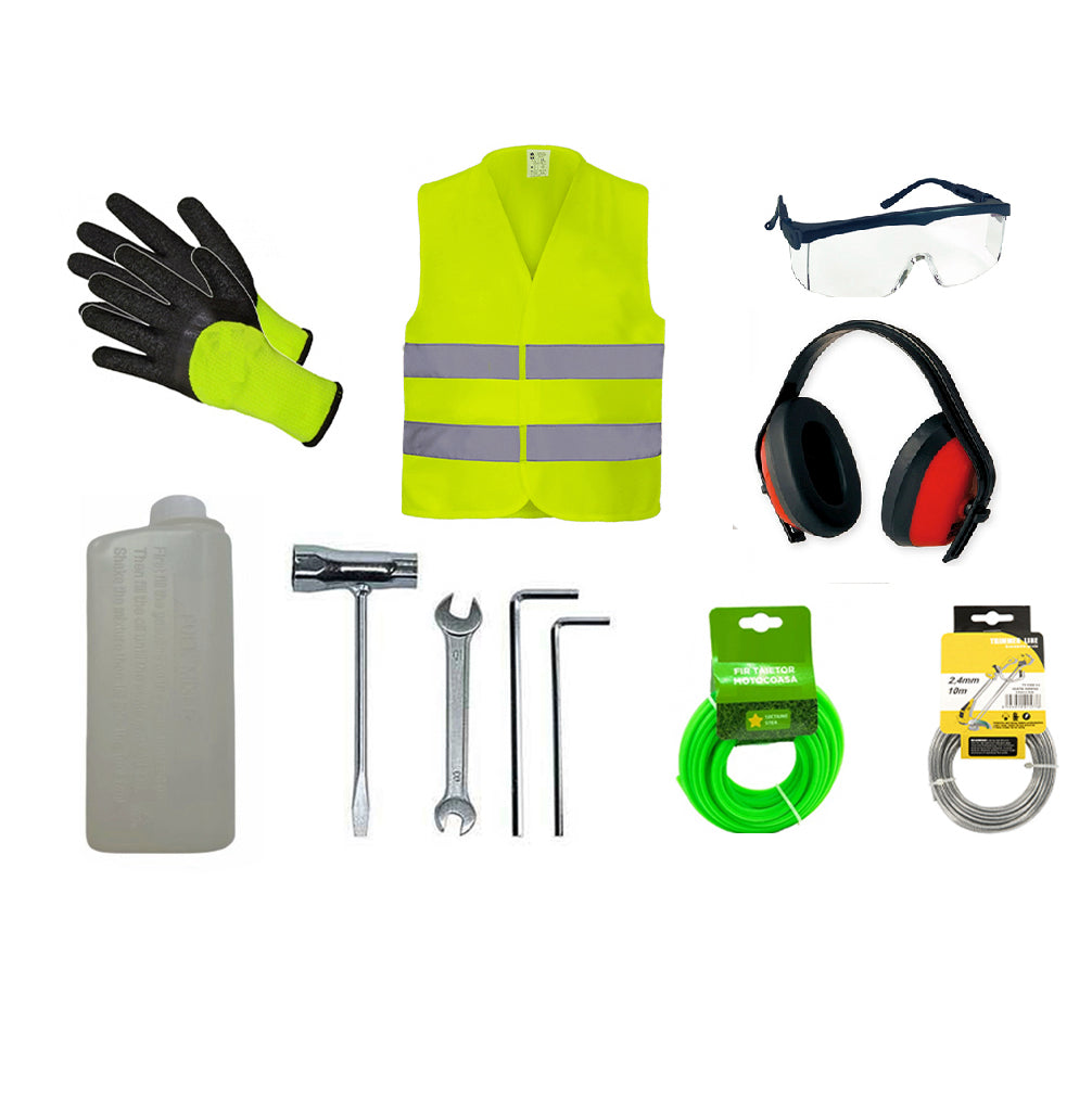 Set Motocoasa Vokner CT-6100, 8CP, +4 Sisteme Taiere, 13 Accesorii incluse
