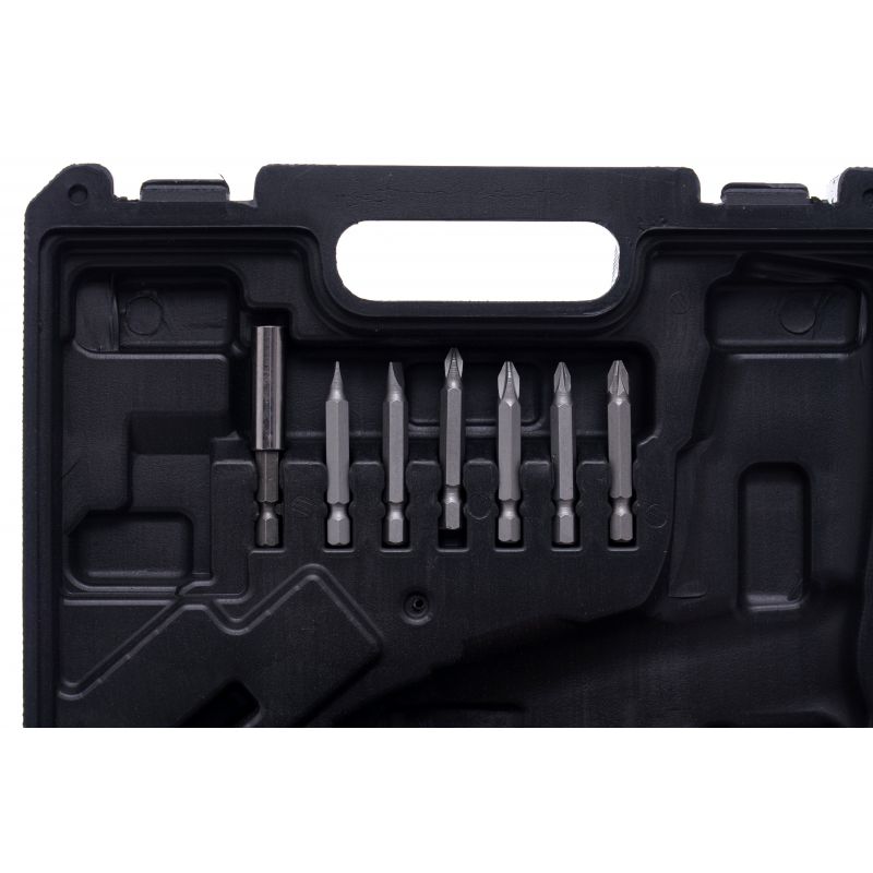 SET Surubelnita electrica pe acumulator POLSKI K1577, include 1 acumulator 3.6 V, 6 tubulare si 30 biti