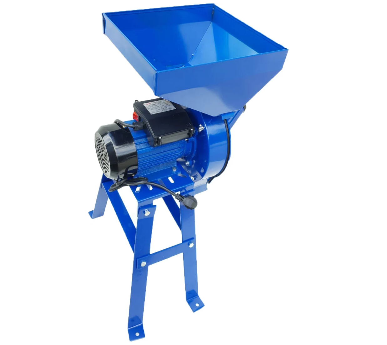 Set Moara cereale si stiuleti (2 in 1) VOKNER, Blue-Efficient, 3.9KW, cu Suport Metal