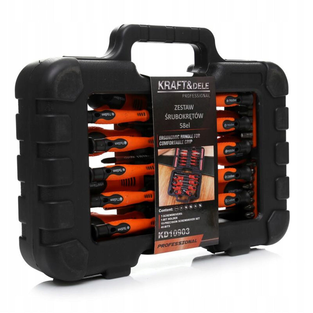 Set surubelnite si biti POLSKI K10903, 58buc