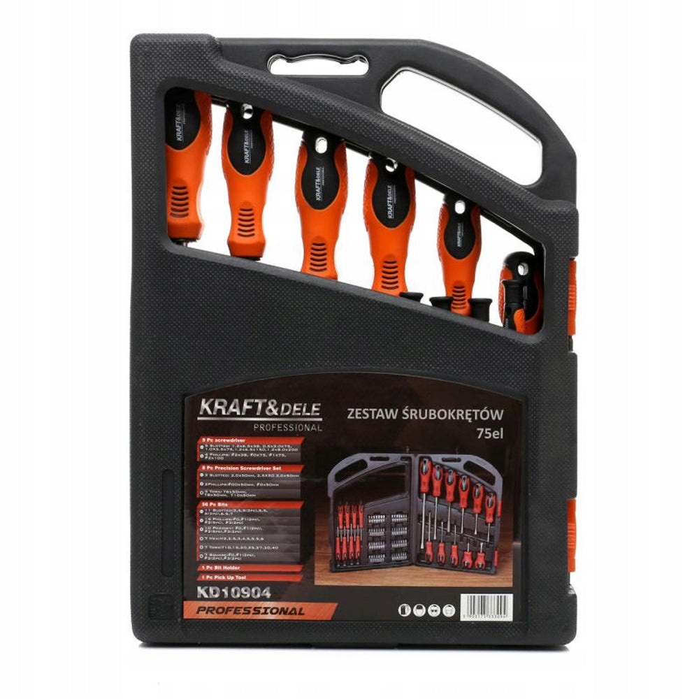 Set surubelnite si biti POLSKI K10904, 75buc